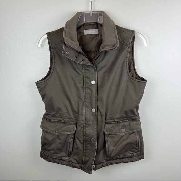 Liz Claiborne Women’s Green Utility Cargo Vest Size Medium Sleeveless Outdoor - Picture 1 of 9